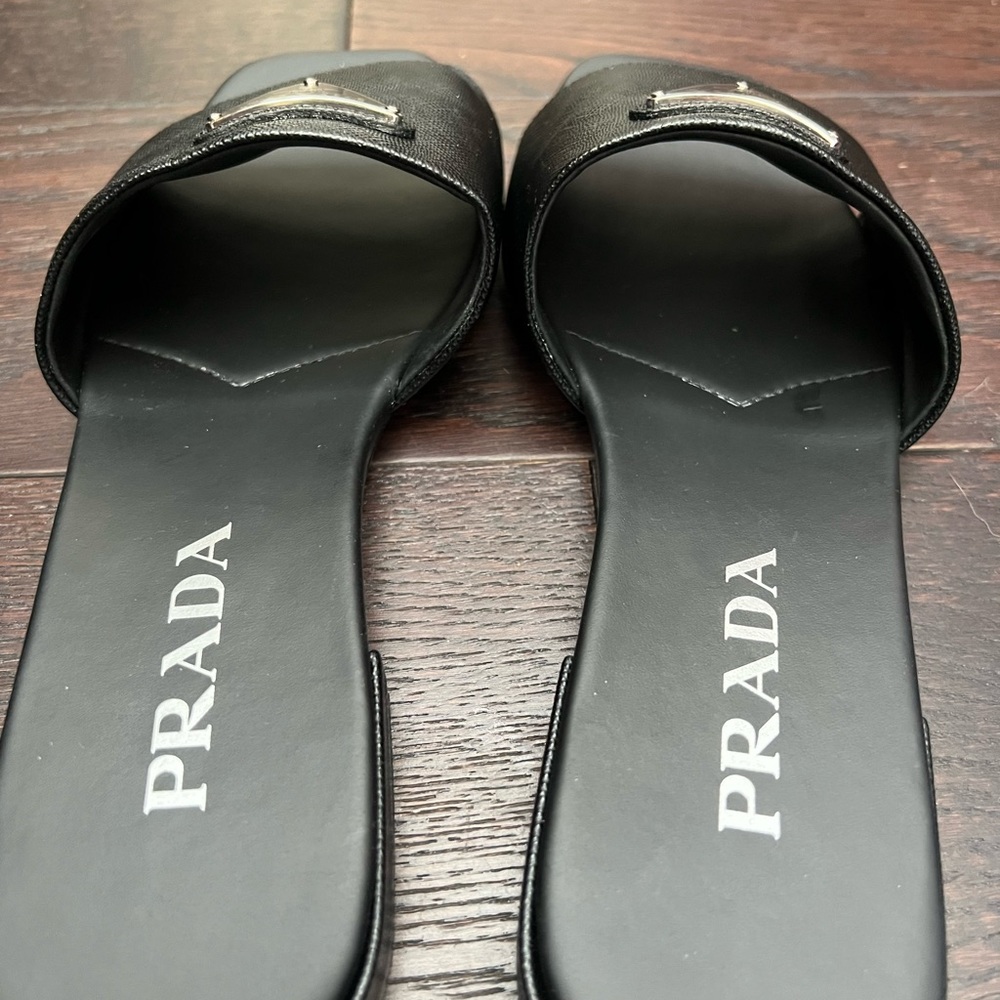 Black Prada Slide Sandal - Picture 5 of 8